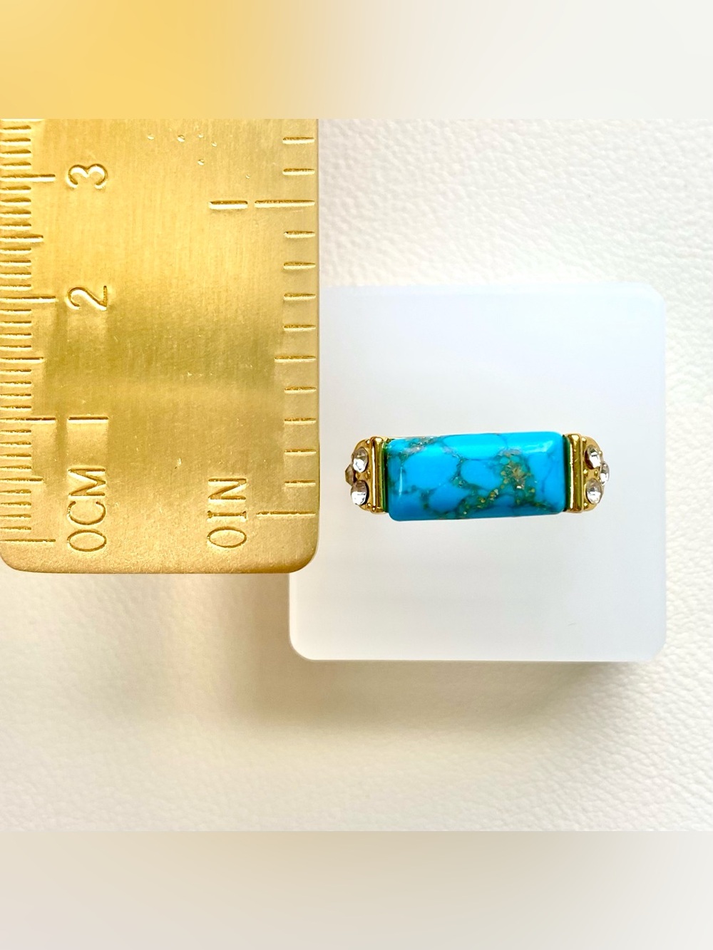 Turquoise Bar Ring - Picture 2 of 3